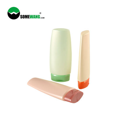 Dầu gội Sử dụng chai nhựa PE 200ml Chai bóp phẳng tùy chỉnh có nắp lật