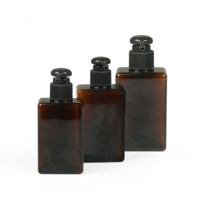 100ml 200ml 250ml Petg Cream Jar 24/410 Chai dầu gội hổ phách hình vuông
