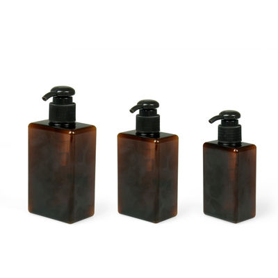 100ml 200ml 250ml Petg Cream Jar 24/410 Chai dầu gội hổ phách hình vuông