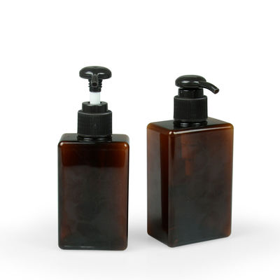 100ml 200ml 250ml Petg Cream Jar 24/410 Chai dầu gội hổ phách hình vuông