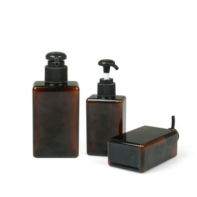 100ml 200ml 250ml Petg Cream Jar 24/410 Chai dầu gội hổ phách hình vuông