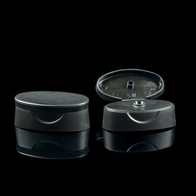 24/400 Black Flip Top Nắp chai nhựa mỹ phẩm cho dầu gội đầu