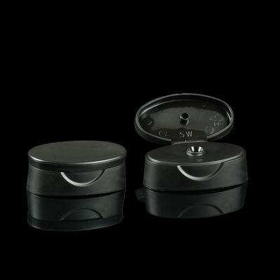 24/400 Black Flip Top Nắp chai nhựa mỹ phẩm cho dầu gội đầu
