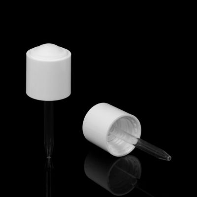 20/410 Phân phối nắp chai nhựa Nitrile Dropper Mũ nhỏ giọt màu trắng cho tinh dầu