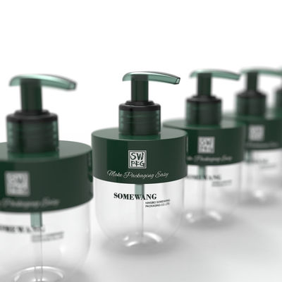 200ml 250ml Lọ nhựa PET 300ml Lọ nhựa dưỡng da 28mm có bơm