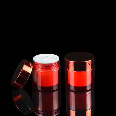 Lọ nhựa PET hai lớp mỹ phẩm sang trọng 50ml Hộp đựng mỹ phẩm PET mạ UV