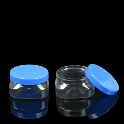 Mạ điện 100ml 500ml PET Jar Bao bì PET Square Jars Deodorant Container rỗng