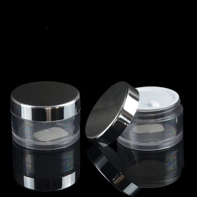 Kem mỹ phẩm PETG 30ml 50ml tùy chỉnh Bình rỗng có nắp mạ điện