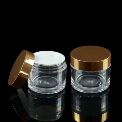 50ml Serum ABS PETG Mỹ phẩm Jar Kem mặt có nắp mạ điện