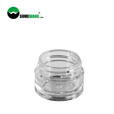 8ml tường dày trong suốt tròn nhựa PET lọ mỹ phẩm Bao bì nắp đen cho kem mắt