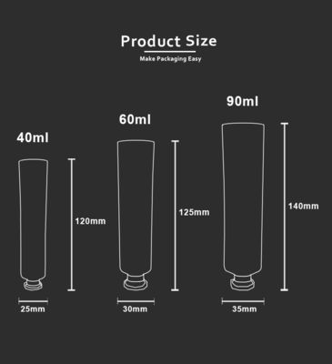 40ml 60ml 90ml ống nhựa ABL có nắp vặn cho kem đánh răng kem chống nắng